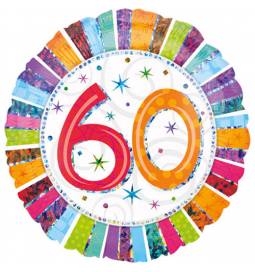 Folija balon 60 let, Radiant Birthday