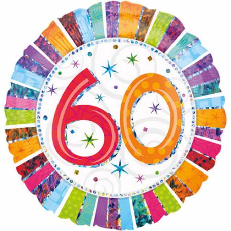 Folija balon 60 let, Radiant Birthday