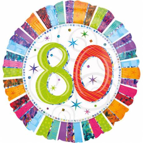 Folija balon 80 let, Radiant Birthday