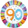 Folija balon 90 let, Radiant Birthday