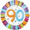 Folija balon 90 let, Radiant Birthday