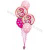Dekoracija iz balonov 1st Birthday Pink