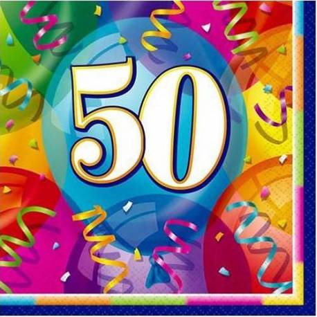 Serviete za 50 rojstni dan, Brilliant Birthday