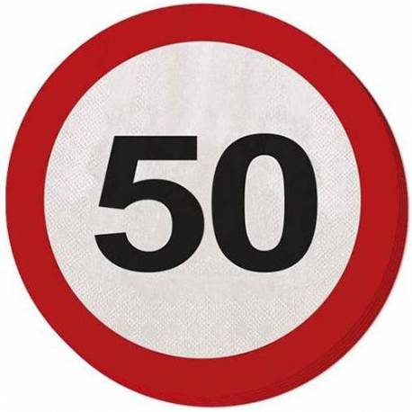 Serviete za 50 rojstni dan, Stop znak
