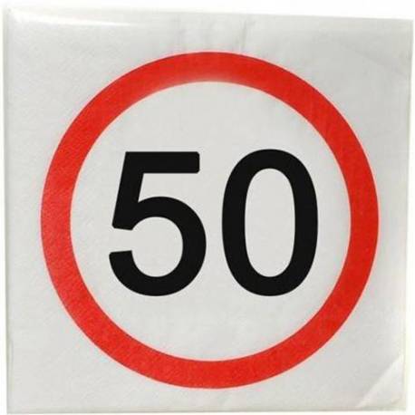 Serviete za 50 rojstni dan, Stop znak 1
