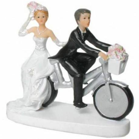 Poročni kipec Par na kolesu