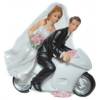 Poročni kipec Par na motorju