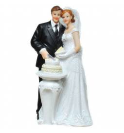 Poročni kipec Par s torto