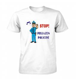 Majica za rojstni dan Stop, prijazen policist