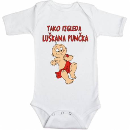 Šaljiv otroški bodi Tako izgleda luškana punčka