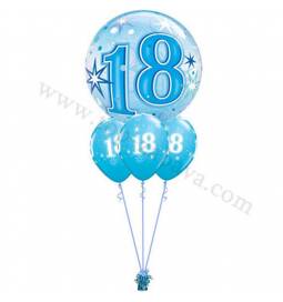 Dekoracija iz balonov za 18 let, bubble pink