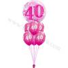 Dekoracija iz balonov za 40 let, bubble pink