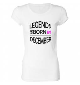Ženska majica za rojstni dan, Legende, December
