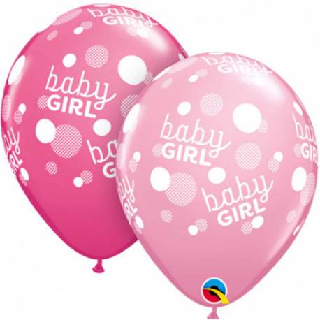 Baloni za rojstvo, Baby Girl Dots 10/1