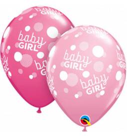 Baloni za rojstvo, Baby Girl Dots 10/1