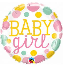 Balon za rojstvo Baby Girl Dots