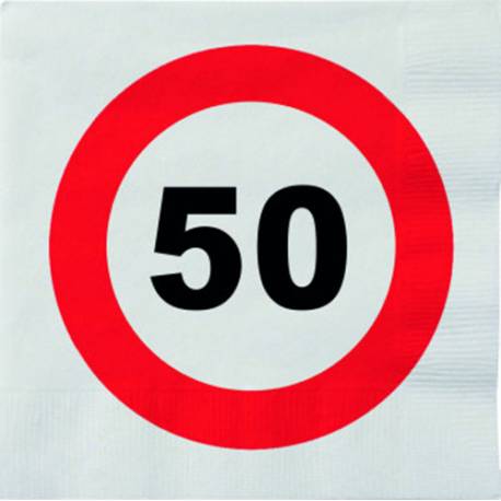 Serviete Stop znak za 40 let, 16/1
